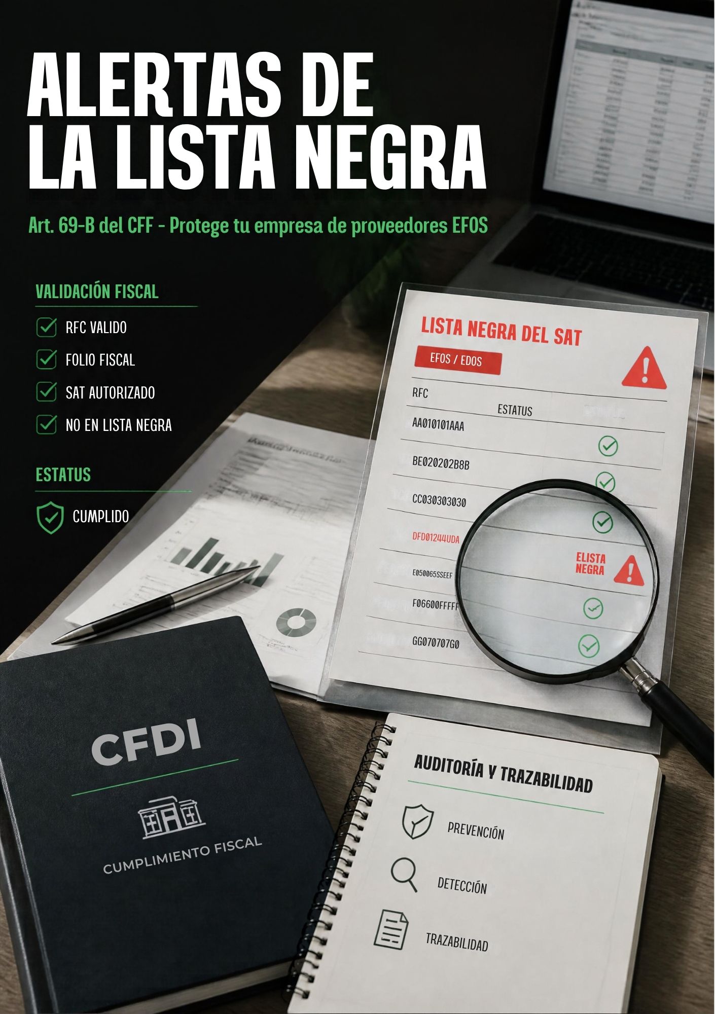 Alertas de la Lista Negra (Art. 69-B del CFF): Cómo Proteger a tu Empresa de Proveedores EFOS