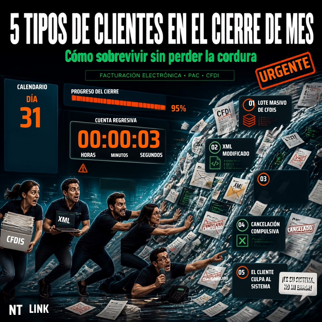 5 Tipos de Clientes en el Cierre de Mes (y Cómo Sobrevivir a Ellos Sin Perder la Cordura)